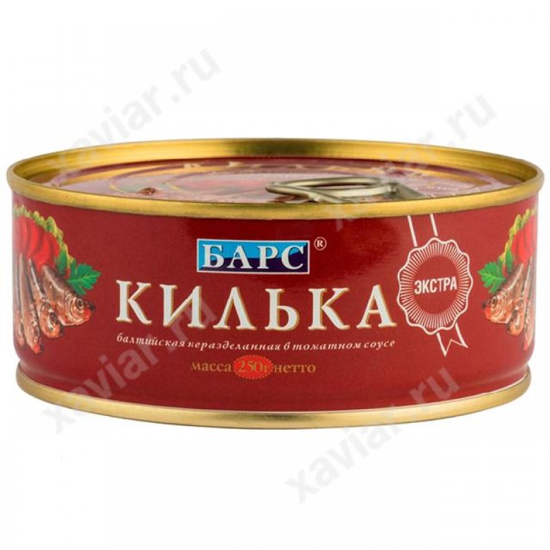 Килька балтийская в томатном соусе «Барс» Экстра, 250 гр. купить продукты с доставкой  - интернет-магазин Добродуша