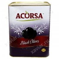 Маслины черные с косточкой «ACORSA», 7,5 кг.