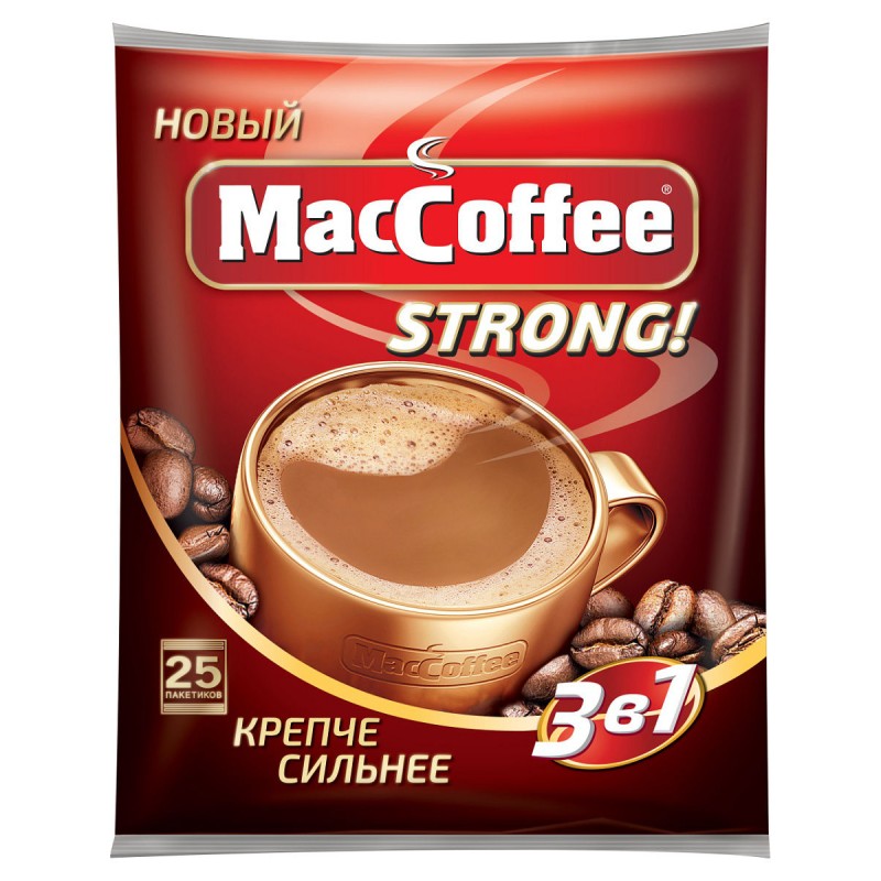 Напиток кофейный Маккофе МАКС 3в1 16гр. Крепкий купить продукты с доставкой  - интернет-магазин Добродуша