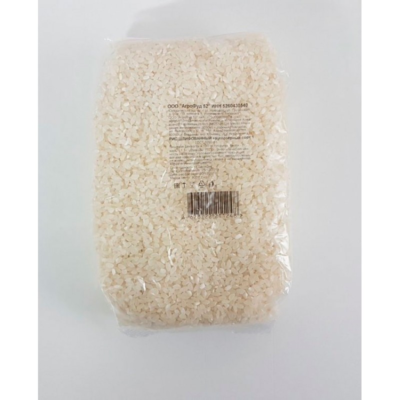 Рис круглый  АгроФуд 52  900гр. купить продукты с доставкой  - интернет-магазин Добродуша