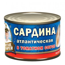 Сардина  Капитан Морей  250гр. в томатном соусе