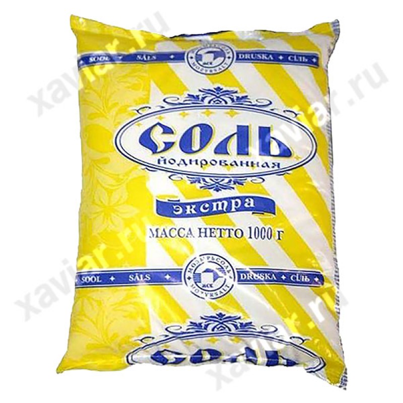 Соль йодированная пищевая выварочная экстра Полесье, 1 кг. купить продукты с доставкой  - интернет-магазин Добродуша
