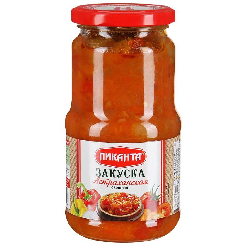 Закуска овощная  Астраханская  Пиканта 530гр. купить продукты с доставкой  - интернет-магазин Добродуша