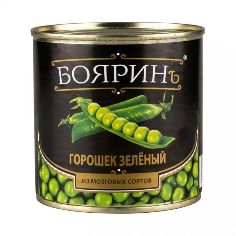 Зеленый горошек  Бояринъ  425мл.ж/б купить продукты с доставкой  - интернет-магазин Добродуша