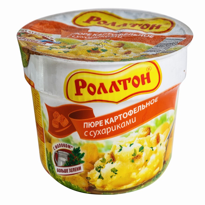 Пюре Роллтон с сухариками 40гр - Продукты быстрого приготовления  Картофельное пюре купить продукты с доставкой
