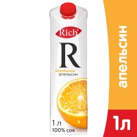 Сок Рич Апельсин 1л, 12 шт. в уп.