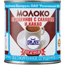 Рогачевъ молоко сгущенное с сахаром и какао, 7,5 %, 380 гр