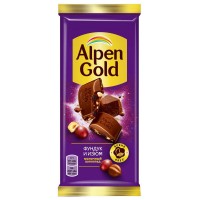 Альпен Гольд шоколад молочный Изюм Фундук 85 г, 21 шт. в уп.