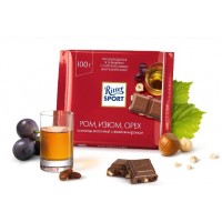 Шоколад Ritter Sport молочный ром, изюм, орех 100 г