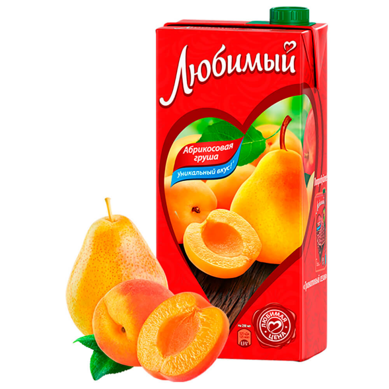 Сок Любимый Абрикос-Яблоко-Груша 1,93 л купить продукты с доставкой  - интернет-магазин Добродуша