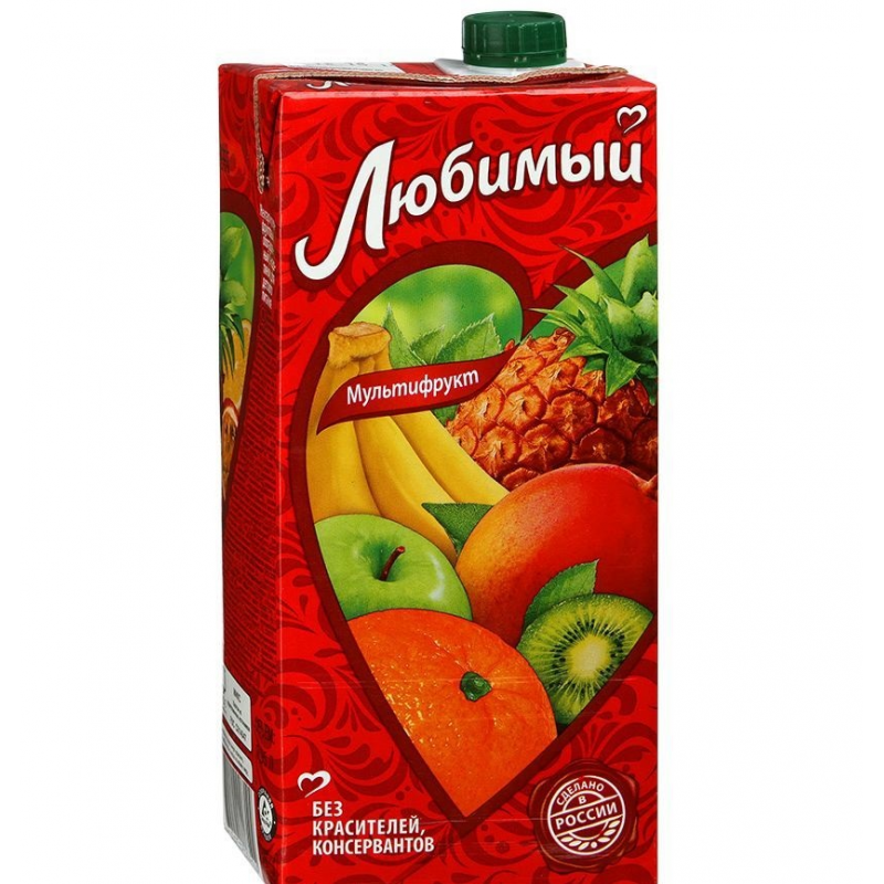 Сок Любимый Мультифрукт 1,93 л купить продукты с доставкой  - интернет-магазин Добродуша