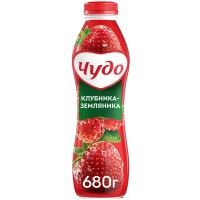 Йогурт питьевой Чудо Клубника-Земляника 1.9% 680 г, 4 шт. в уп.