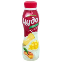 Йогурт питьевой Чудо Персик-Манго-Дыня 1.9% 260 г, 5 шт. в уп.