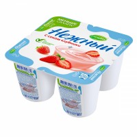 Нежный йогурт 100гр 1,2% с соком клубники стакан, 24 шт. в уп.
